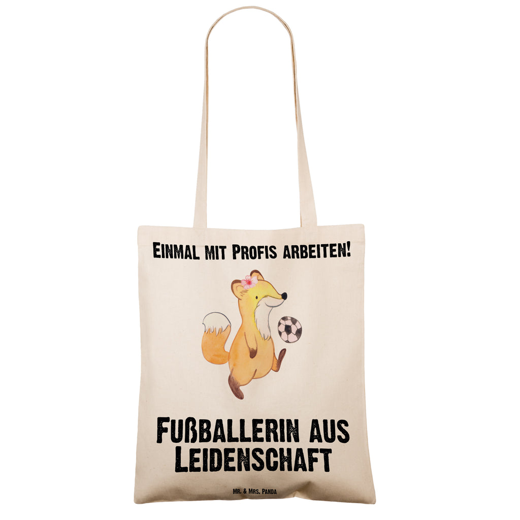 Tragetasche Fußballerin aus Leidenschaft Beuteltasche, Beutel, Einkaufstasche, Jutebeutel, Stoffbeutel, Tasche, Shopper, Umhängetasche, Strandtasche, Schultertasche, Stofftasche, Tragetasche, Badetasche, Jutetasche, Einkaufstüte, Laptoptasche, Beruf, Ausbildung, Jubiläum, Abschied, Rente, Kollege, Kollegin, Geschenk, Schenken, Arbeitskollege, Mitarbeiter, Firma, Danke, Dankeschön, Fußballerin, Fußballspielerin, Profi Fußballerin, Fußballspiel, Glücksbringer