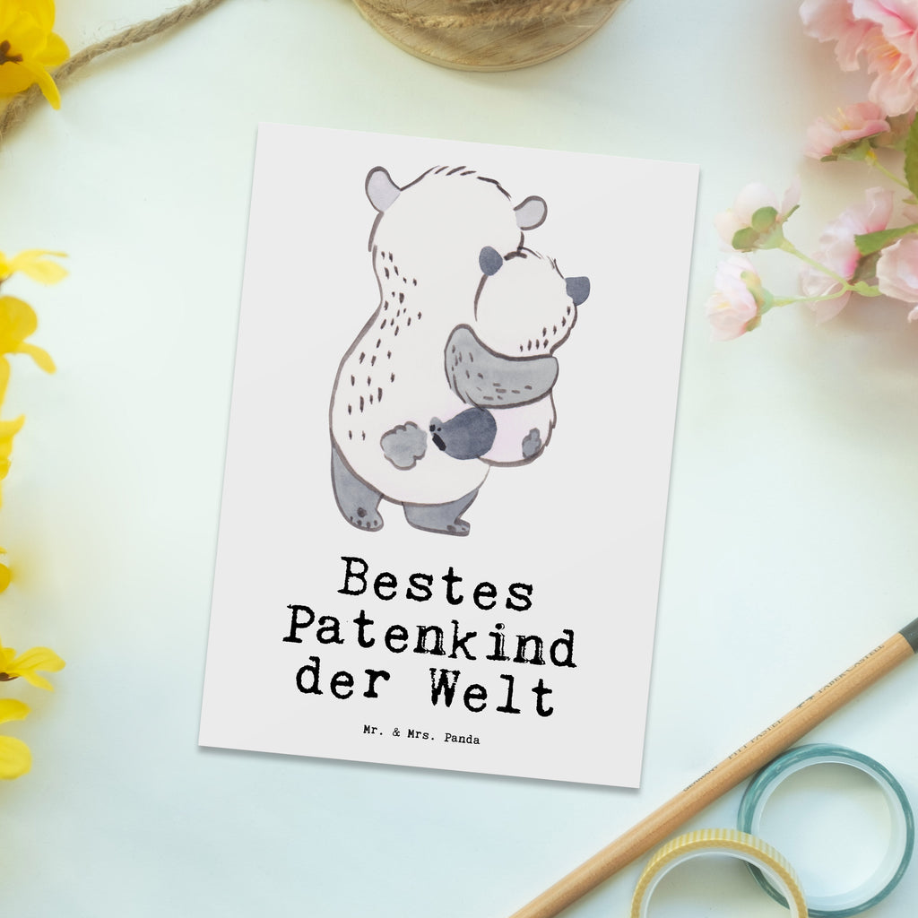 Postkarte Panda Bestes Patenkind der Welt Postkarte, Karte, Geschenkkarte, Grußkarte, Einladung, Ansichtskarte, Geburtstagskarte, Einladungskarte, Dankeskarte, Ansichtskarten, Einladung Geburtstag, Einladungskarten Geburtstag, für, Dankeschön, Geschenk, Schenken, Geburtstag, Geburtstagsgeschenk, Geschenkidee, Danke, Bedanken, Mitbringsel, Freude machen, Geschenktipp, Patenkind, Paten Kind, Pate, Taufe, Taufgeschenk, Patenonkel, Patentante, Tauffeier, Täufling, Nichte, Neffe