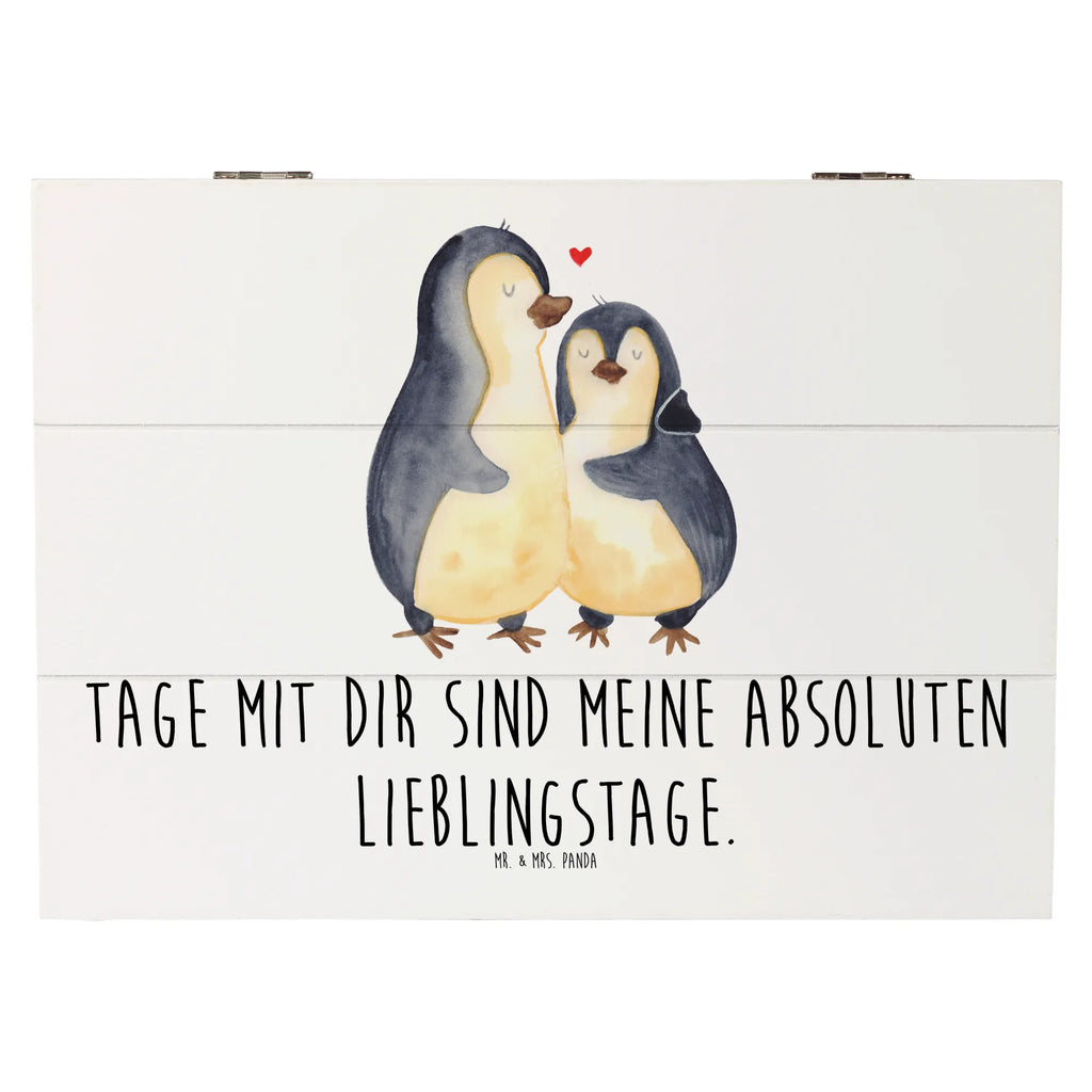 Holzkiste Pinguin umarmen Holzkiste, Kiste, Schatzkiste, Truhe, Schatulle, XXL, Erinnerungsbox, Erinnerungskiste, Dekokiste, Aufbewahrungsbox, Geschenkbox, Geschenkdose, Pinguin, Liebe, Liebespaar, Liebesbeweis, Liebesgeschenk, Verlobung, Jahrestag, Hochzeitstag, Hochzeit, Hochzeitsgeschenk