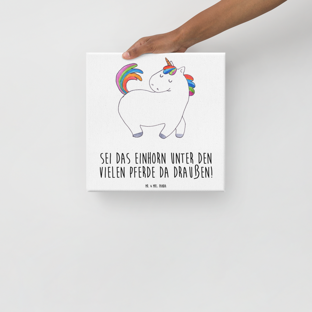 Leinwand Bild Einhorn stolzierend Leinwand, Bild, Kunstdruck, Wanddeko, Dekoration, Einhorn, Einhörner, Einhorn Deko, Pegasus, Unicorn, stolz, anders, bunt, Pferd, Reiter, Reiten, Freundin, Geschenk