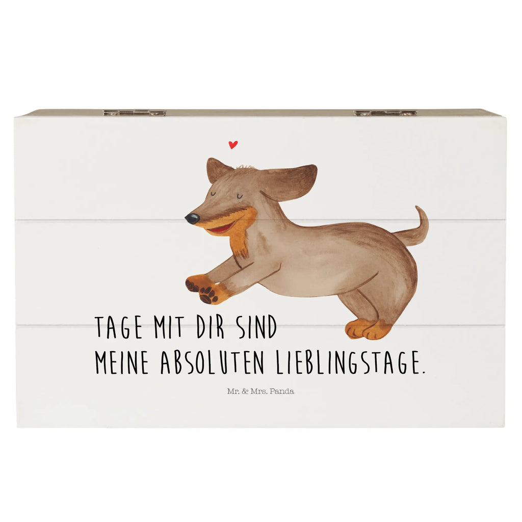 Holzkiste Hund Dackel Holzkiste, Kiste, Schatzkiste, Truhe, Schatulle, XXL, Erinnerungsbox, Erinnerungskiste, Dekokiste, Aufbewahrungsbox, Geschenkbox, Geschenkdose, Hund, Hundemotiv, Haustier, Hunderasse, Tierliebhaber, Hundebesitzer, Sprüche, Hunde, Dackel, Dachshund, happy dog