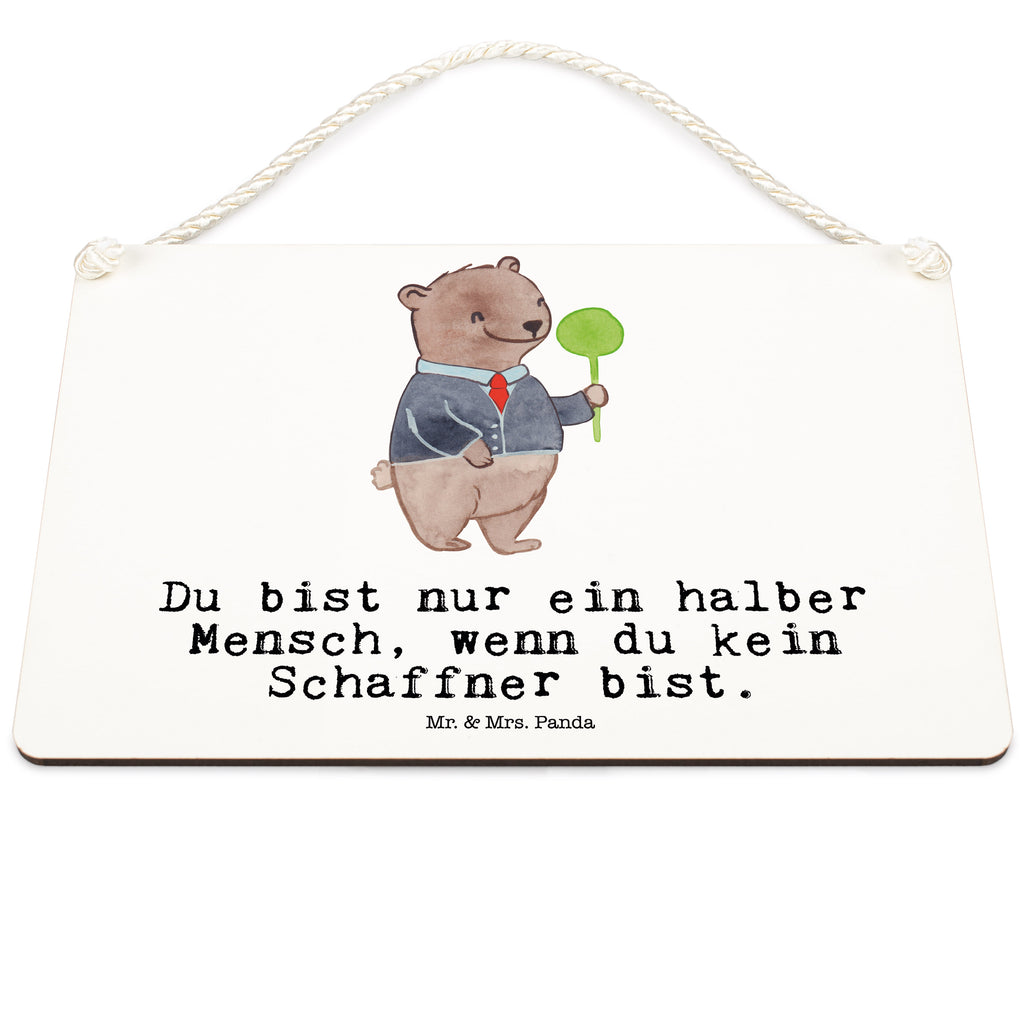 Deko Schild Schaffner mit Herz Dekoschild, Deko Schild, Schild, Tür Schild, Türschild, Holzschild, Wandschild, Wanddeko, Beruf, Ausbildung, Jubiläum, Abschied, Rente, Kollege, Kollegin, Geschenk, Schenken, Arbeitskollege, Mitarbeiter, Firma, Danke, Dankeschön