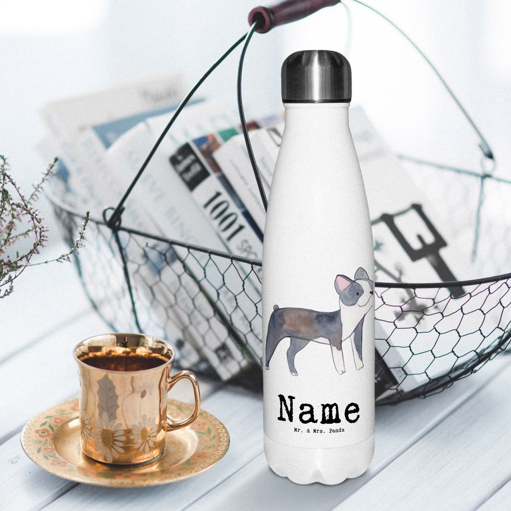 Personalisierte Thermosflasche Boston Terrier Lebensretter Personalisierte Isolierflasche, Personalisierte Thermoflasche, Personalisierte Trinkflasche, Trinkflasche Mit Namen, Wunschname, Bedrucken, Namensflasche, Hund, Hunderasse, Rassehund, Hundebesitzer, Geschenk, Tierfreund, Schenken, Welpe, Boston Terrier