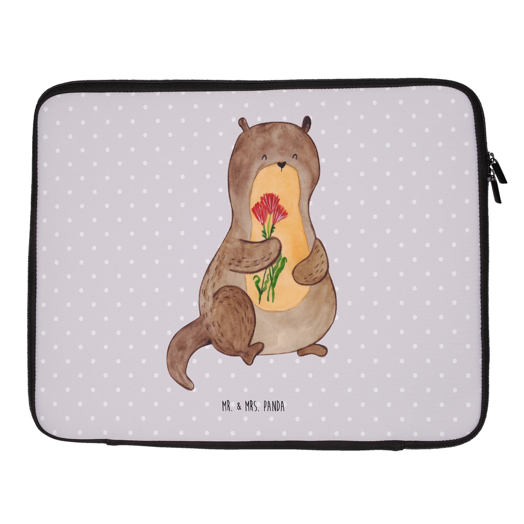 Notebook Tasche Otter Blumenstrauß Notebook Tasche, Laptop, Computertasche, Tasche, Notebook-Tasche, Notebook-Reisehülle, Notebook Schutz, Otter, Fischotter, Seeotter, Otter Seeotter See Otter