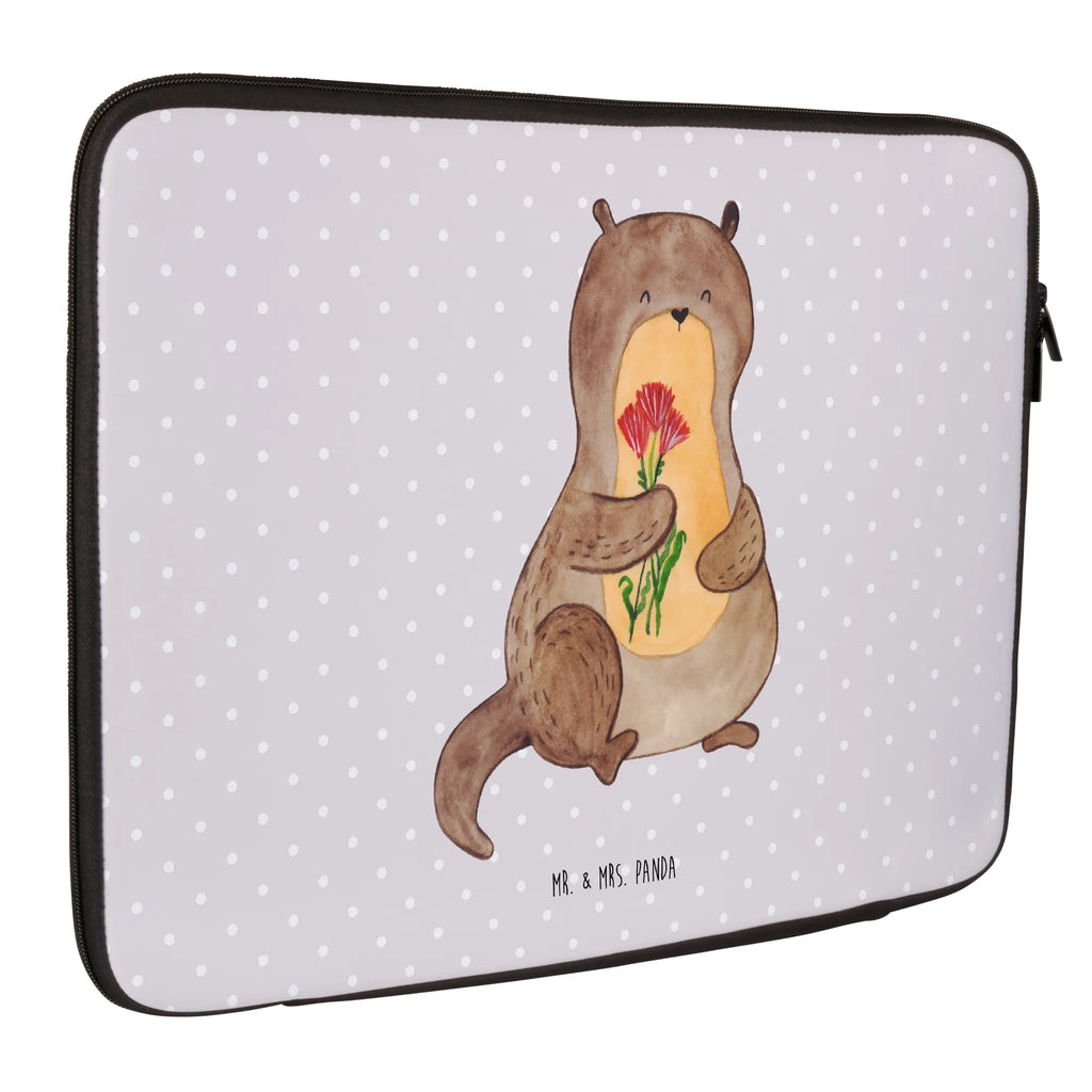 Notebook Tasche Otter Blumenstrauß Notebook Tasche, Laptop, Computertasche, Tasche, Notebook-Tasche, Notebook-Reisehülle, Notebook Schutz, Otter, Fischotter, Seeotter, Otter Seeotter See Otter