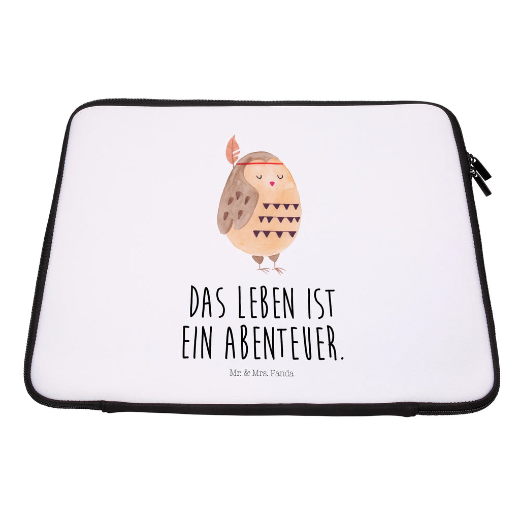 Notebook Tasche Eule Federschmuck Notebook Tasche, Laptop, Computertasche, Tasche, Notebook-Tasche, Notebook-Reisehülle, Notebook Schutz, Eule, Eule Deko, Owl, Das Leben ist ein Abenteuer, Reisespruch, Federschmuck, Dekoration