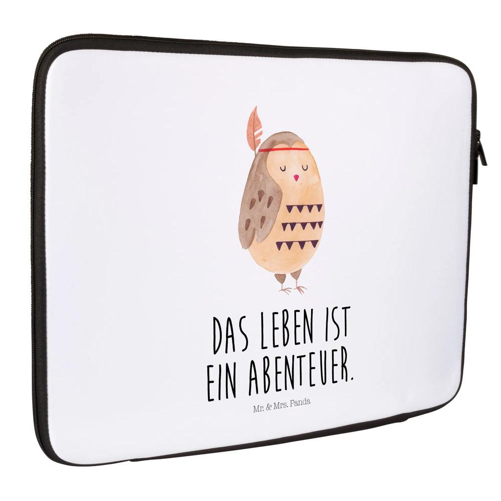 Notebook Tasche Eule Federschmuck Notebook Tasche, Laptop, Computertasche, Tasche, Notebook-Tasche, Notebook-Reisehülle, Notebook Schutz, Eule, Eule Deko, Owl, Das Leben ist ein Abenteuer, Reisespruch, Federschmuck, Dekoration