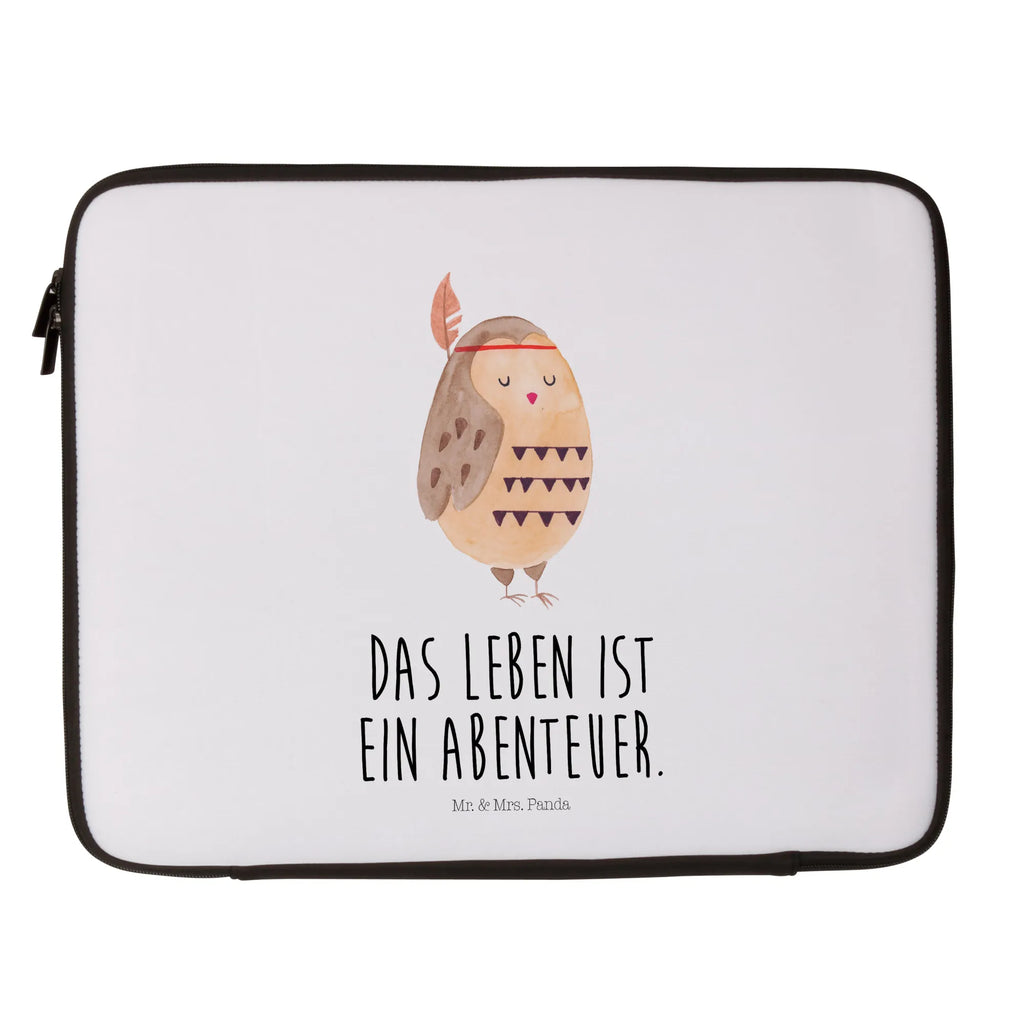 Notebook Tasche Eule Federschmuck Notebook Tasche, Laptop, Computertasche, Tasche, Notebook-Tasche, Notebook-Reisehülle, Notebook Schutz, Eule, Eule Deko, Owl, Das Leben ist ein Abenteuer, Reisespruch, Federschmuck, Dekoration