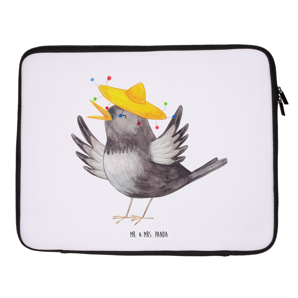 Notebook Tasche Rabe Sombrero Notebook Tasche, Laptop, Computertasche, Tasche, Notebook-Tasche, Notebook-Reisehülle, Notebook Schutz, Tiermotive, Gute Laune, lustige Sprüche, Tiere, Rabe, Vogel, Vögel, Spruch positiv, fröhlich sein, glücklich sein, Glück Spruch, froh, Elster, Motivation