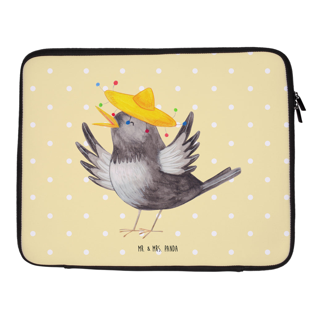 Notebook Tasche Rabe Sombrero Notebook Tasche, Laptop, Computertasche, Tasche, Notebook-Tasche, Notebook-Reisehülle, Notebook Schutz, Tiermotive, Gute Laune, lustige Sprüche, Tiere, Rabe, Vogel, Vögel, Spruch positiv, fröhlich sein, glücklich sein, Glück Spruch, froh, Elster, Motivation