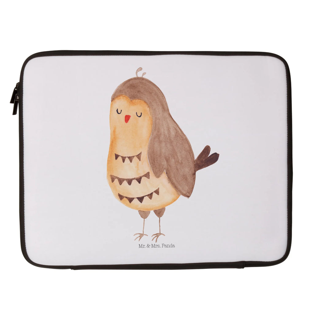 Notebook Tasche Eule Zufrieden Notebook Tasche, Laptop, Computertasche, Tasche, Notebook-Tasche, Notebook-Reisehülle, Notebook Schutz, Eule, Eule Spruch, Eule deko, Owl, Liebe Spruch, Romantisch, Wortspiel lustig, Spruch schön, Geschenk Hochzeitstag