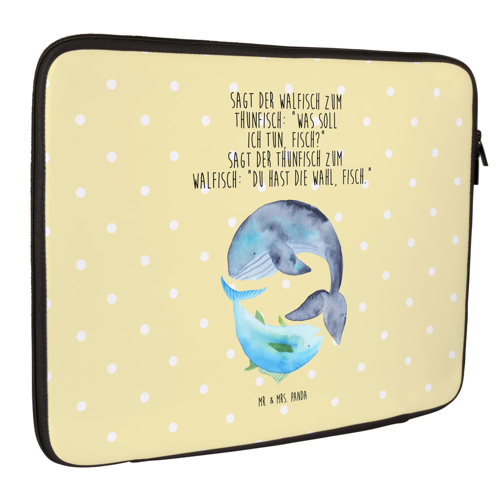 Notebook Tasche Walfisch Thunfisch Notebook Tasche, Laptop, Computertasche, Tasche, Notebook-Tasche, Notebook-Reisehülle, Notebook Schutz, Tiermotive, Gute Laune, lustige Sprüche, Tiere, Wal, Wahl, Tunfisch, Wortwitz lustig, Spruch lustig, Flachwitz, Witz, Spruch des Tages, Flachwitz Geschenk