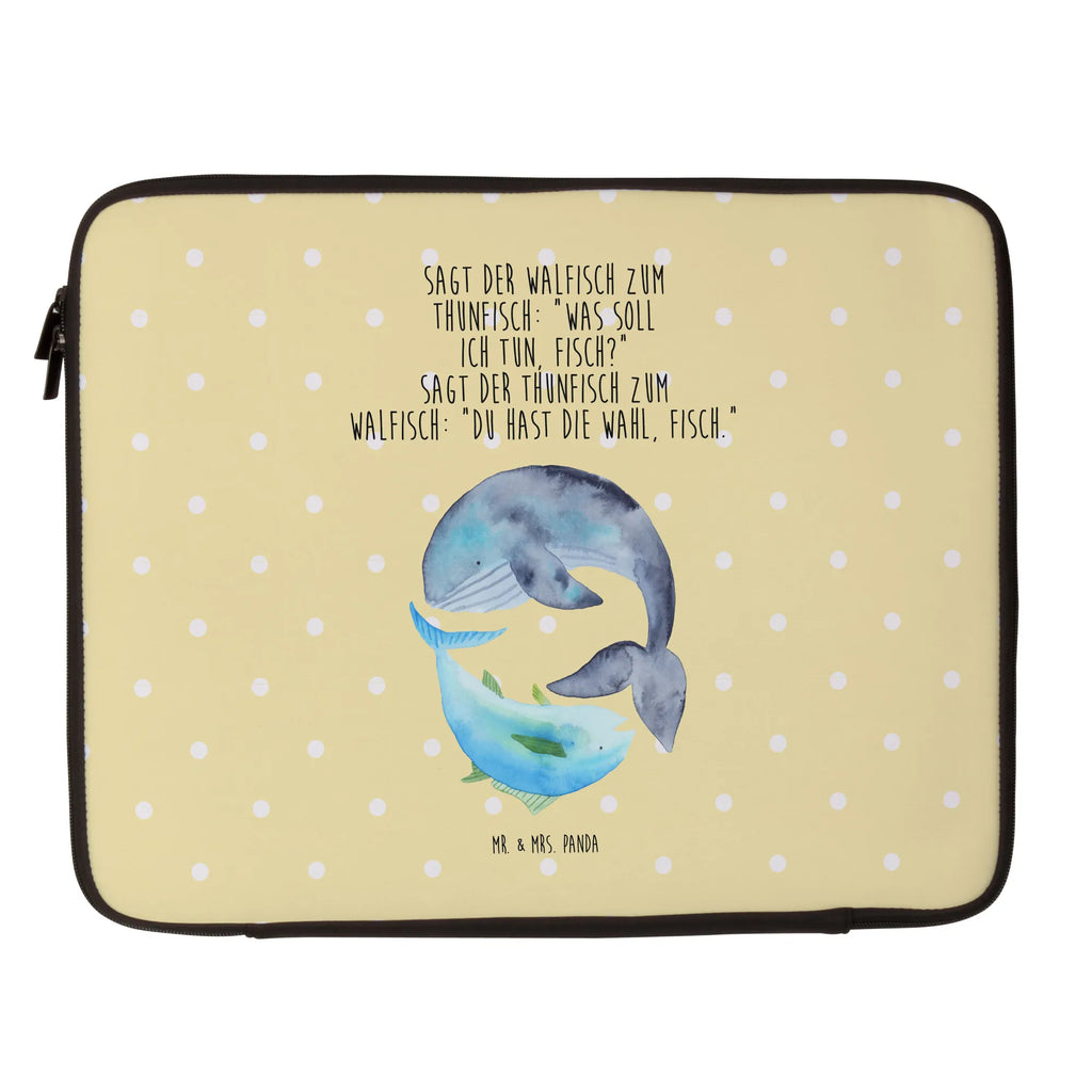 Notebook Tasche Walfisch Thunfisch Notebook Tasche, Laptop, Computertasche, Tasche, Notebook-Tasche, Notebook-Reisehülle, Notebook Schutz, Tiermotive, Gute Laune, lustige Sprüche, Tiere, Wal, Wahl, Tunfisch, Wortwitz lustig, Spruch lustig, Flachwitz, Witz, Spruch des Tages, Flachwitz Geschenk