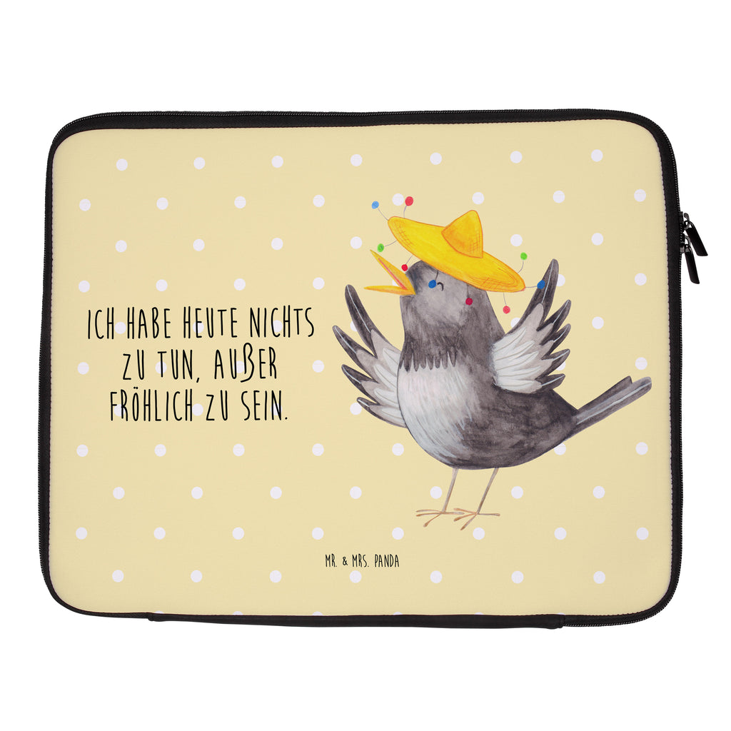 Notebook Tasche Rabe Sombrero Notebook Tasche, Laptop, Computertasche, Tasche, Notebook-Tasche, Notebook-Reisehülle, Notebook Schutz, Tiermotive, Gute Laune, lustige Sprüche, Tiere, Rabe, Vogel, Vögel, Spruch positiv, fröhlich sein, glücklich sein, Glück Spruch, froh, Elster, Motivation