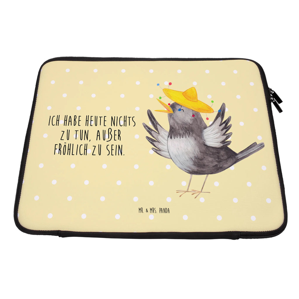 Notebook Tasche Rabe Sombrero Notebook Tasche, Laptop, Computertasche, Tasche, Notebook-Tasche, Notebook-Reisehülle, Notebook Schutz, Tiermotive, Gute Laune, lustige Sprüche, Tiere, Rabe, Vogel, Vögel, Spruch positiv, fröhlich sein, glücklich sein, Glück Spruch, froh, Elster, Motivation