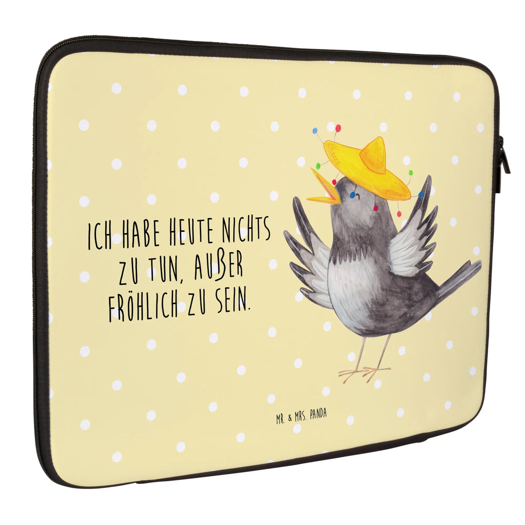 Notebook Tasche Rabe Sombrero Notebook Tasche, Laptop, Computertasche, Tasche, Notebook-Tasche, Notebook-Reisehülle, Notebook Schutz, Tiermotive, Gute Laune, lustige Sprüche, Tiere, Rabe, Vogel, Vögel, Spruch positiv, fröhlich sein, glücklich sein, Glück Spruch, froh, Elster, Motivation