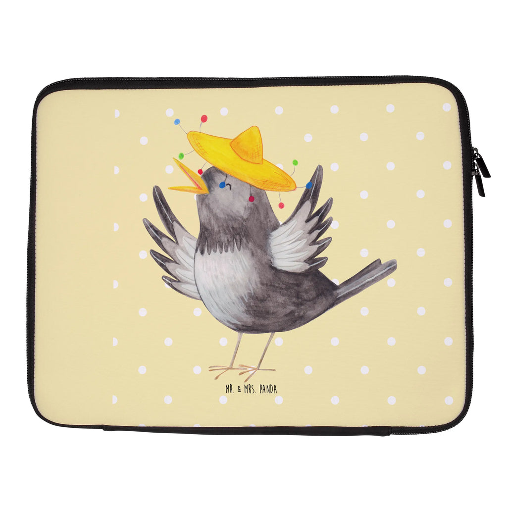 Notebook Tasche Rabe Sombrero Notebook Tasche, Laptop, Computertasche, Tasche, Notebook-Tasche, Notebook-Reisehülle, Notebook Schutz, Tiermotive, Gute Laune, lustige Sprüche, Tiere, Rabe, Vogel, Vögel, Spruch positiv, fröhlich sein, glücklich sein, Glück Spruch, froh, Elster, Motivation