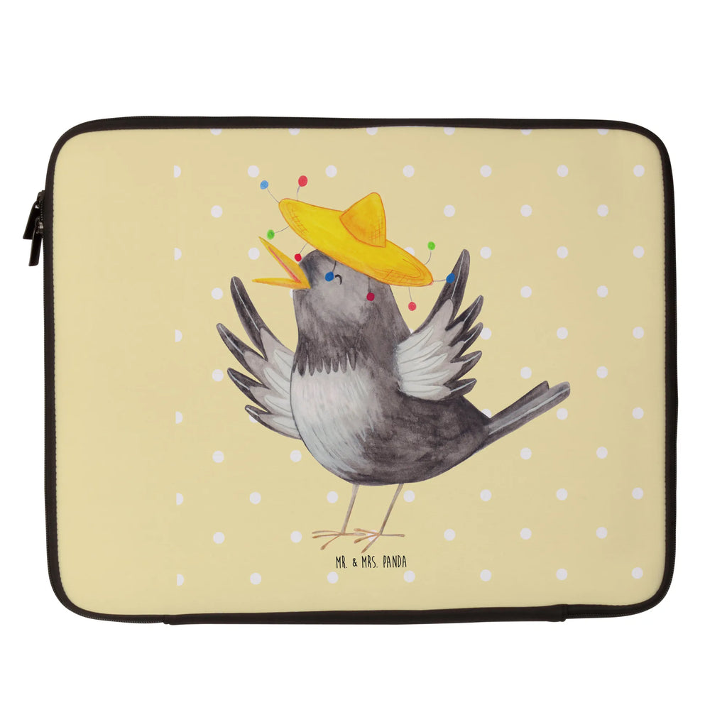 Notebook Tasche Rabe Sombrero Notebook Tasche, Laptop, Computertasche, Tasche, Notebook-Tasche, Notebook-Reisehülle, Notebook Schutz, Tiermotive, Gute Laune, lustige Sprüche, Tiere, Rabe, Vogel, Vögel, Spruch positiv, fröhlich sein, glücklich sein, Glück Spruch, froh, Elster, Motivation