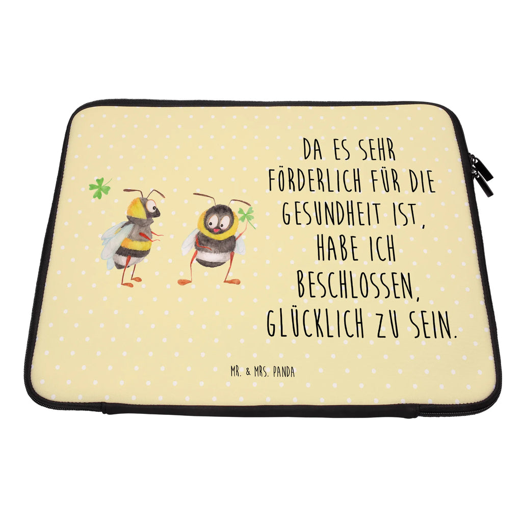 Notebook Tasche Hummeln Kleeblatt Notebook Tasche, Laptop, Computertasche, Tasche, Notebook-Tasche, Notebook-Reisehülle, Notebook Schutz, Tiermotive, Gute Laune, lustige Sprüche, Tiere, Hummel, Biene, Spruch positiv, Biene Deko, Spruch schön, glücklich sein, glücklich werden, Spruch fröhlich