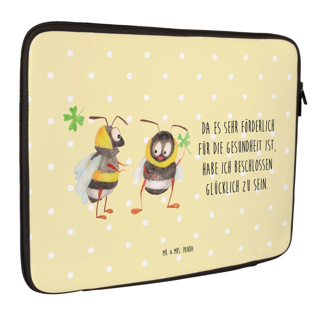 Notebook Tasche Hummeln Kleeblatt Notebook Tasche, Laptop, Computertasche, Tasche, Notebook-Tasche, Notebook-Reisehülle, Notebook Schutz, Tiermotive, Gute Laune, lustige Sprüche, Tiere, Hummel, Biene, Spruch positiv, Biene Deko, Spruch schön, glücklich sein, glücklich werden, Spruch fröhlich