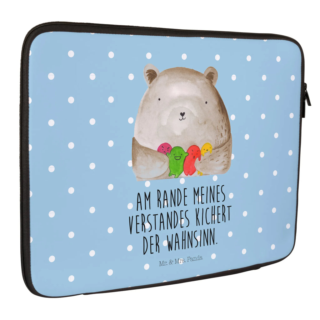 Notebook Tasche Bär Gefühl Notebook Tasche, Laptop, Computertasche, Tasche, Notebook-Tasche, Notebook-Reisehülle, Notebook Schutz, Bär, Teddy, Teddybär, Wahnsinn, Verrückt, Durchgedreht