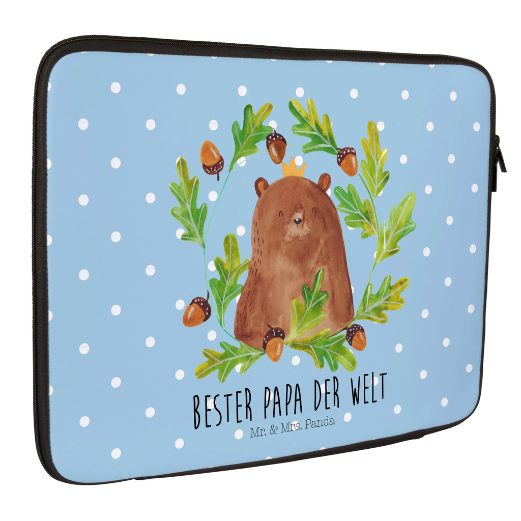 Notebook Tasche Bär König Notebook Tasche, Laptop, Computertasche, Tasche, Notebook-Tasche, Notebook-Reisehülle, Notebook Schutz, Bär, Teddy, Teddybär, Papa, Papa Bär, bester Vater, bester Papa, weltbester Papa, Vatertag, Vater, Dad, Daddy, Papi