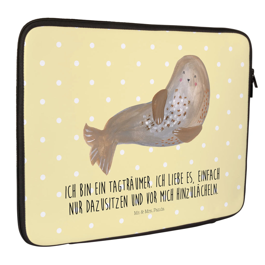 Notebook Tasche Robbe Lachen Notebook Tasche, Laptop, Computertasche, Tasche, Notebook-Tasche, Notebook-Reisehülle, Notebook Schutz, Tiermotive, Gute Laune, lustige Sprüche, Tiere, Robbe, Robben, Seehund, Strand, Meerestier, Ostsee, Nordsee