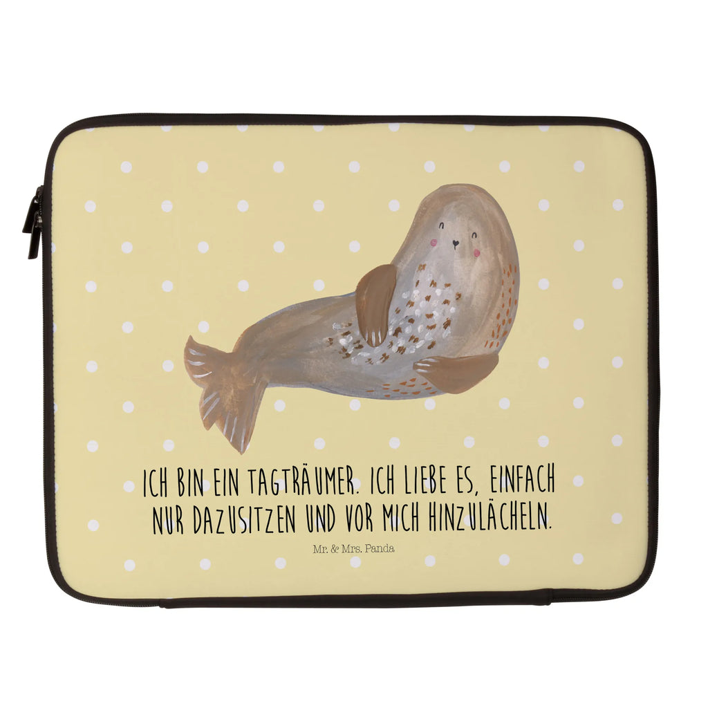 Notebook Tasche Robbe Lachen Notebook Tasche, Laptop, Computertasche, Tasche, Notebook-Tasche, Notebook-Reisehülle, Notebook Schutz, Tiermotive, Gute Laune, lustige Sprüche, Tiere, Robbe, Robben, Seehund, Strand, Meerestier, Ostsee, Nordsee