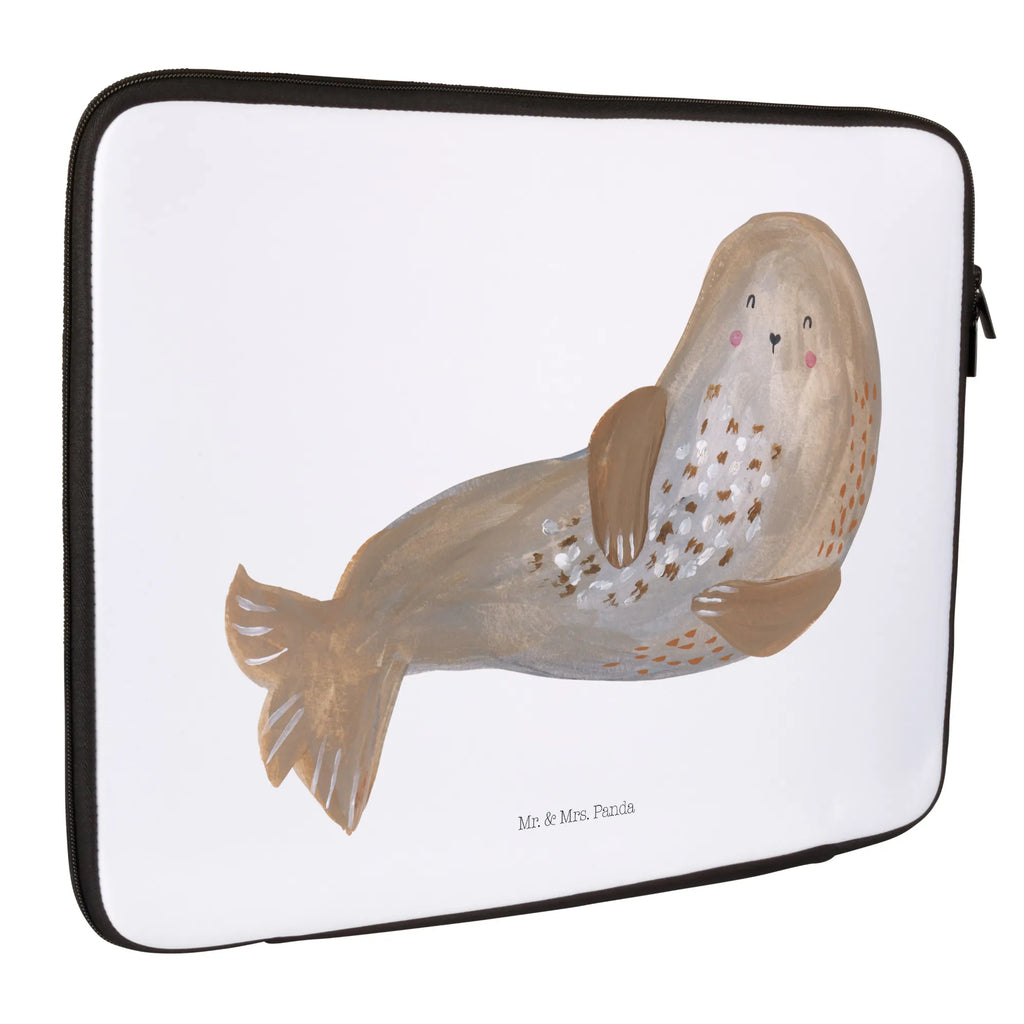 Notebook Tasche Robbe Lachen Notebook Tasche, Laptop, Computertasche, Tasche, Notebook-Tasche, Notebook-Reisehülle, Notebook Schutz, Tiermotive, Gute Laune, lustige Sprüche, Tiere, Robbe, Robben, Seehund, Strand, Meerestier, Ostsee, Nordsee