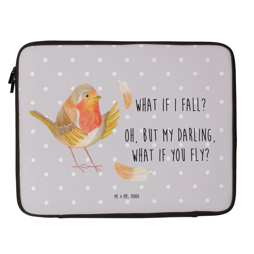 Notebook Tasche Rotkehlchen Federn Notebook Tasche, Laptop, Computertasche, Tasche, Notebook-Tasche, Notebook-Reisehülle, Notebook Schutz, Tiermotive, Gute Laune, lustige Sprüche, Tiere, What if i fall, Rotkehlchen, Spruch Motivation, Spruch Mut, Vogel, Motivation Sprüche, Motivationsbilder, fliegen