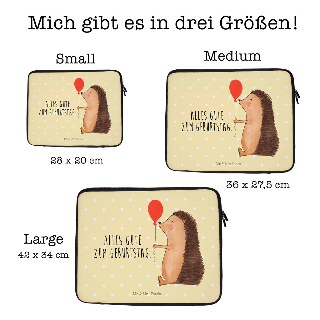 Notebook Tasche Igel Luftballon Notebook Tasche, Laptop, Computertasche, Tasche, Notebook-Tasche, Notebook-Reisehülle, Notebook Schutz, Tiermotive, Gute Laune, lustige Sprüche, Tiere, Igel, Geburtstag, Herzlichen Glückwunsch, Glückwunsch, Geburtstagskind, Ballon, Happy Birthday