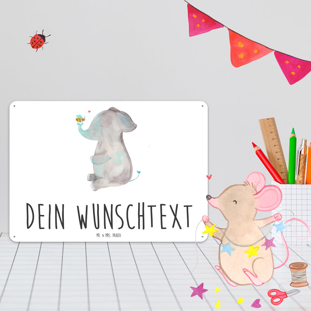 Personalisiertes Blechschild Elefant & Biene Blechschild, Metallschild, Geschenk Schild, Schild, Magnet-Metall-Schild, Deko Schild, Wandschild, Wand-Dekoration, Türschild, Tiermotive, Gute Laune, lustige Sprüche, Tiere, Elefant, Biene, Liebe, Liebesbeweis, Jahrestag, Liebesgeschenk, Heiratsantrag, Hochzeitsgeschenk, Liebesspruch