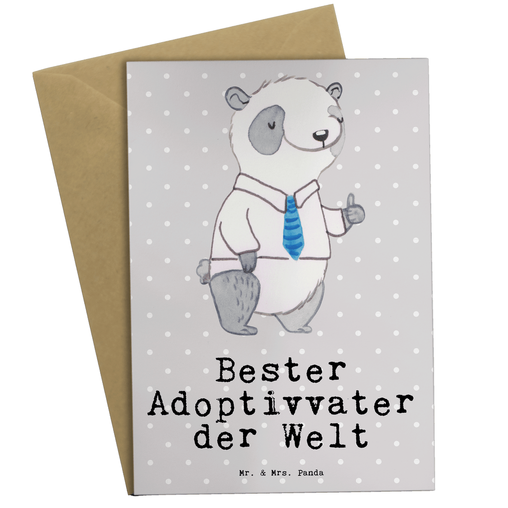 Grußkarte Panda Bester Adoptivvater der Welt Grußkarte, Klappkarte, Einladungskarte, Glückwunschkarte, Hochzeitskarte, Geburtstagskarte, Karte, Ansichtskarten, für, Dankeschön, Geschenk, Schenken, Geburtstag, Geburtstagsgeschenk, Geschenkidee, Danke, Bedanken, Mitbringsel, Freude machen, Geschenktipp, Adoptiv vater, Adoption, adoptiert, Adoptivvater