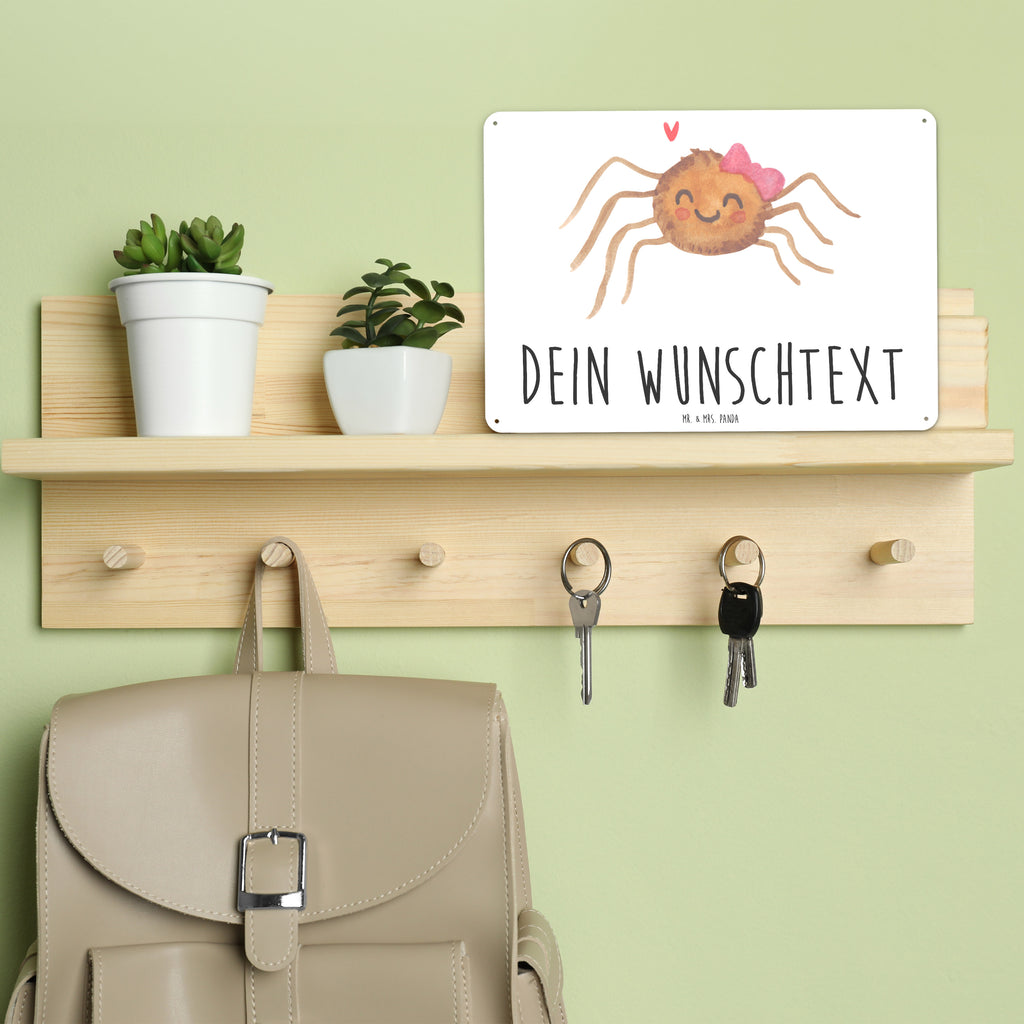 Personalisiertes Blechschild Spinne Agathe Freude Blechschild, Metallschild, Geschenk Schild, Schild, Magnet-Metall-Schild, Deko Schild, Wandschild, Wand-Dekoration, Türschild, Spinne Agathe, Spinne, Agathe, Videos, Merchandise, Viral, Viraler Hit, Trend, Beliebte Spinne