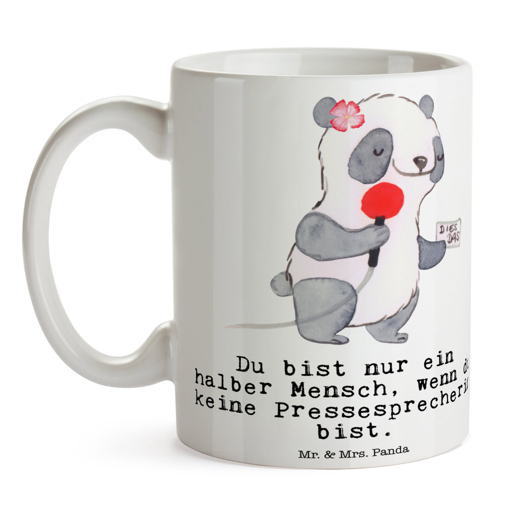 Tasse Pressesprecherin mit Herz Tasse, Kaffeetasse, Teetasse, Becher, Kaffeebecher, Teebecher, Keramiktasse, Porzellantasse, Büro Tasse, Geschenk Tasse, Tasse Sprüche, Tasse Motive, Kaffeetassen, Tasse bedrucken, Designer Tasse, Cappuccino Tassen, Schöne Teetassen, Beruf, Ausbildung, Jubiläum, Abschied, Rente, Kollege, Kollegin, Geschenk, Schenken, Arbeitskollege, Mitarbeiter, Firma, Danke, Dankeschön