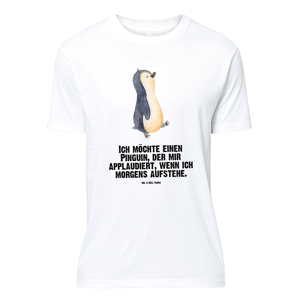 T-Shirt Standard Pinguin marschierend T-Shirt, Shirt, Tshirt, Lustiges T-Shirt, T-Shirt mit Spruch, Party, Junggesellenabschied, Jubiläum, Geburstag, Herrn, Damen, Männer, Frauen, Schlafshirt, Nachthemd, Sprüche, Pinguin, Pinguine, Frühaufsteher, Langschläfer, Bruder, Schwester, Familie