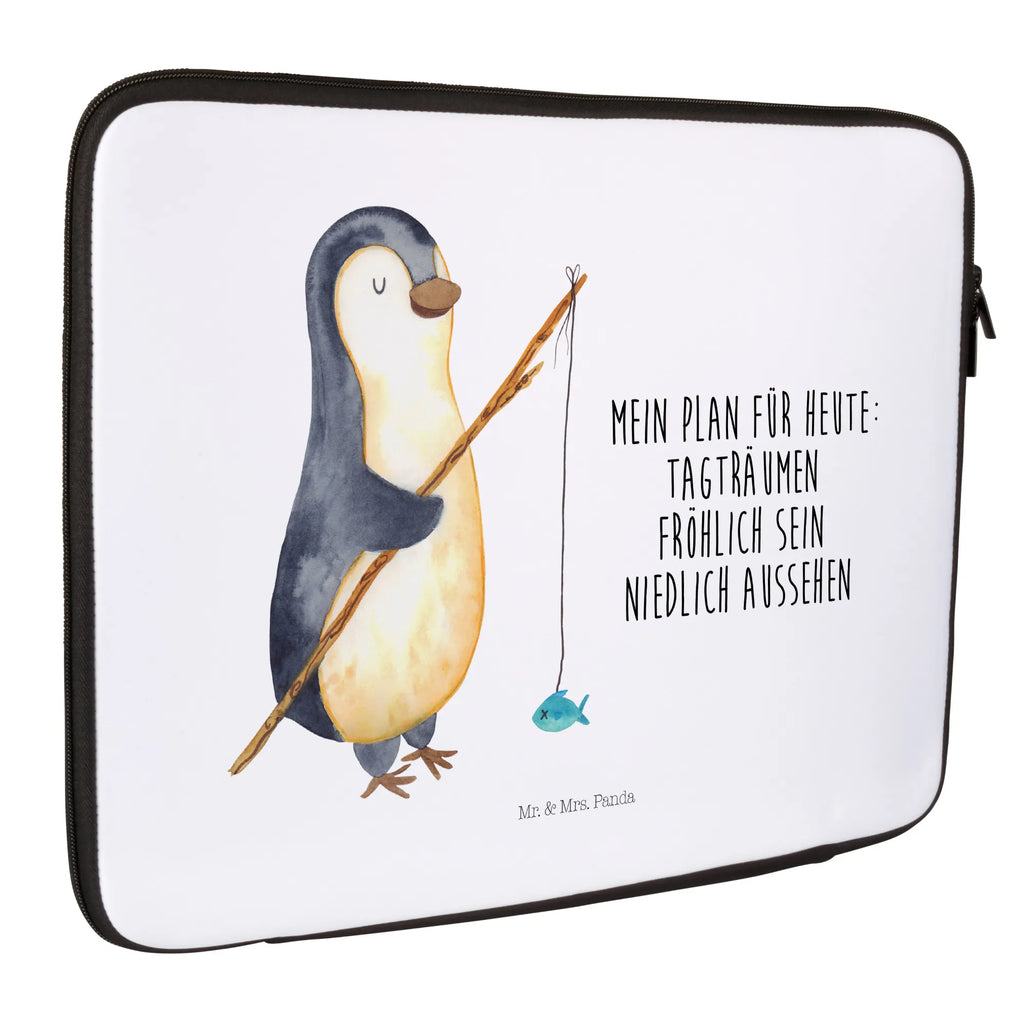 Notebook Tasche Pinguin Angler Notebook Tasche, Laptop, Computertasche, Tasche, Notebook-Tasche, Notebook-Reisehülle, Notebook Schutz, Pinguin, Pinguine, Angeln, Angler, Tagträume, Hobby, Plan, Planer, Tagesplan, Neustart, Motivation, Geschenk, Freundinnen, Geschenkidee, Urlaub, Wochenende