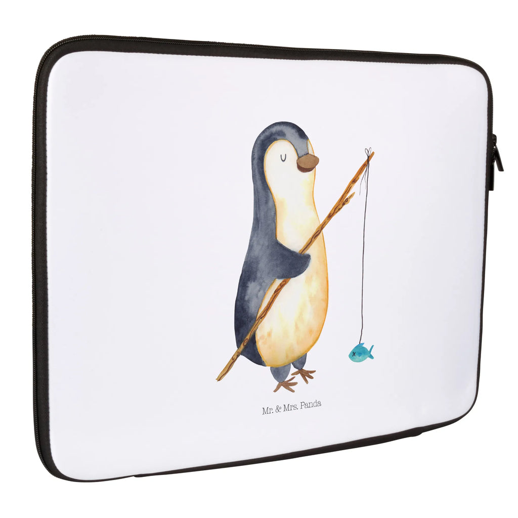 Notebook Tasche Pinguin Angler Notebook Tasche, Laptop, Computertasche, Tasche, Notebook-Tasche, Notebook-Reisehülle, Notebook Schutz, Pinguin, Pinguine, Angeln, Angler, Tagträume, Hobby, Plan, Planer, Tagesplan, Neustart, Motivation, Geschenk, Freundinnen, Geschenkidee, Urlaub, Wochenende