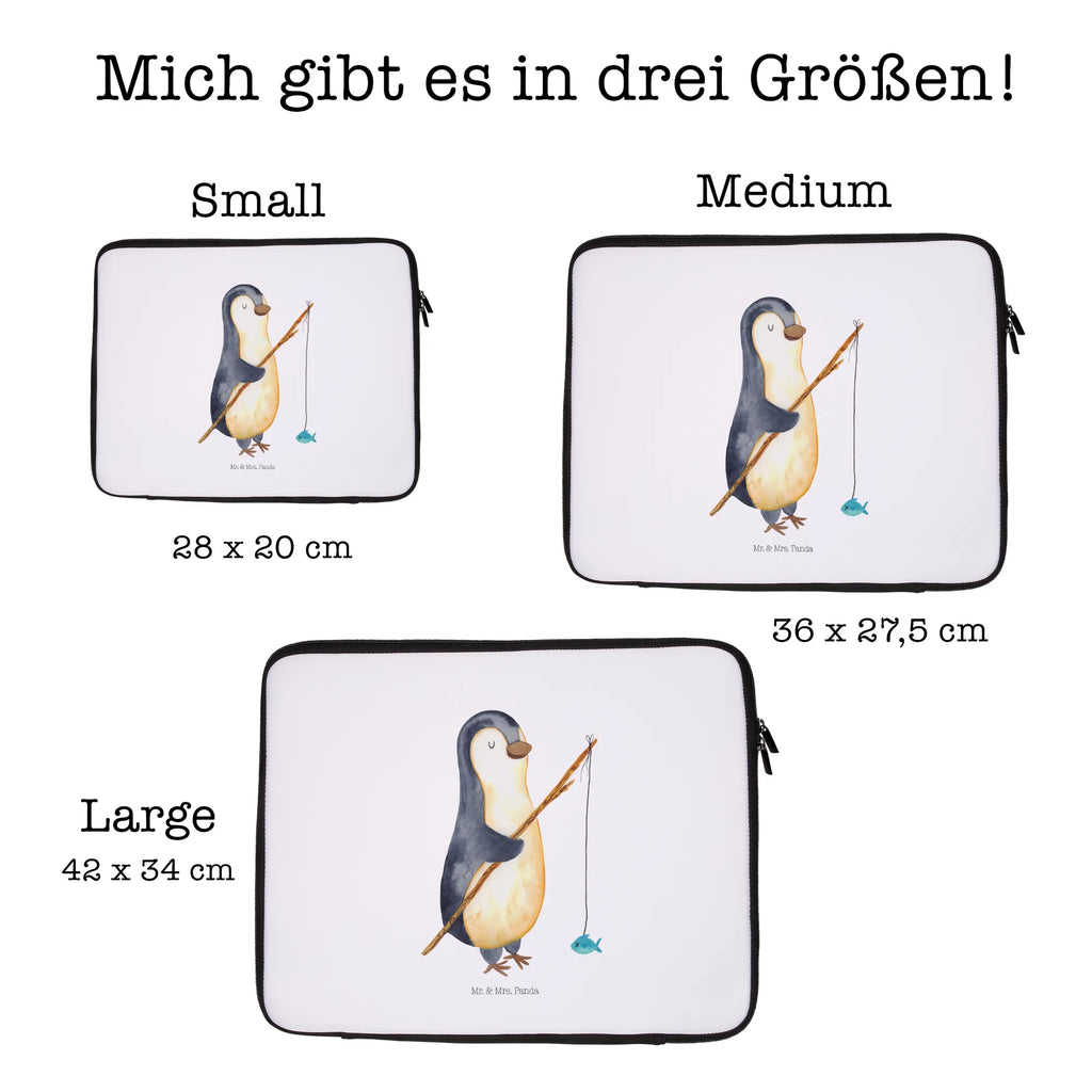 Notebook Tasche Pinguin Angler Notebook Tasche, Laptop, Computertasche, Tasche, Notebook-Tasche, Notebook-Reisehülle, Notebook Schutz, Pinguin, Pinguine, Angeln, Angler, Tagträume, Hobby, Plan, Planer, Tagesplan, Neustart, Motivation, Geschenk, Freundinnen, Geschenkidee, Urlaub, Wochenende