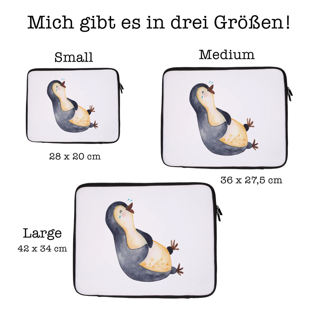 Notebook Tasche Pinguin Lachen Notebook Tasche, Laptop, Computertasche, Tasche, Notebook-Tasche, Notebook-Reisehülle, Notebook Schutz, Pinguin, Pinguine, lustiger Spruch, Optimismus, Fröhlich, Lachen, Humor, Fröhlichkeit