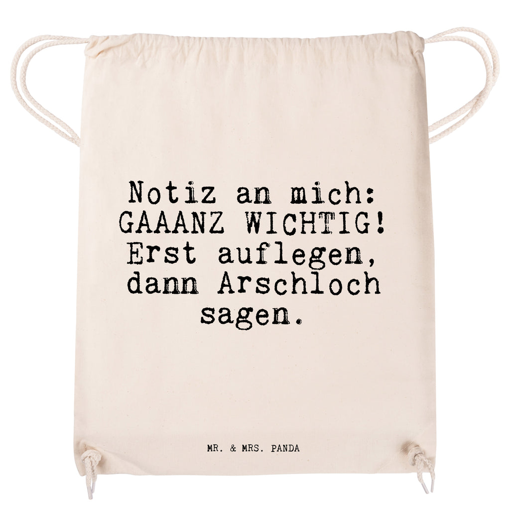 Sportbeutel Notiz an mich: GAAANZ... Sportbeutel, Turnbeutel, Beutel, Sporttasche, Tasche, Stoffbeutel, Sportbeutel Kinder, Spruch, Sprüche, lustige Sprüche, Weisheiten, Zitate, Spruch Geschenke, Spruch Sprüche Weisheiten Zitate Lustig Weisheit Worte