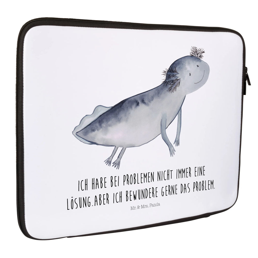 Notebook Tasche Axolotl Schwimmen Notebook Tasche, Laptop, Computertasche, Tasche, Notebook-Tasche, Notebook-Reisehülle, Notebook Schutz, Axolotl, Molch, Axolot, Schwanzlurch, Lurch, Lurche, Problem, Probleme, Lösungen, Motivation