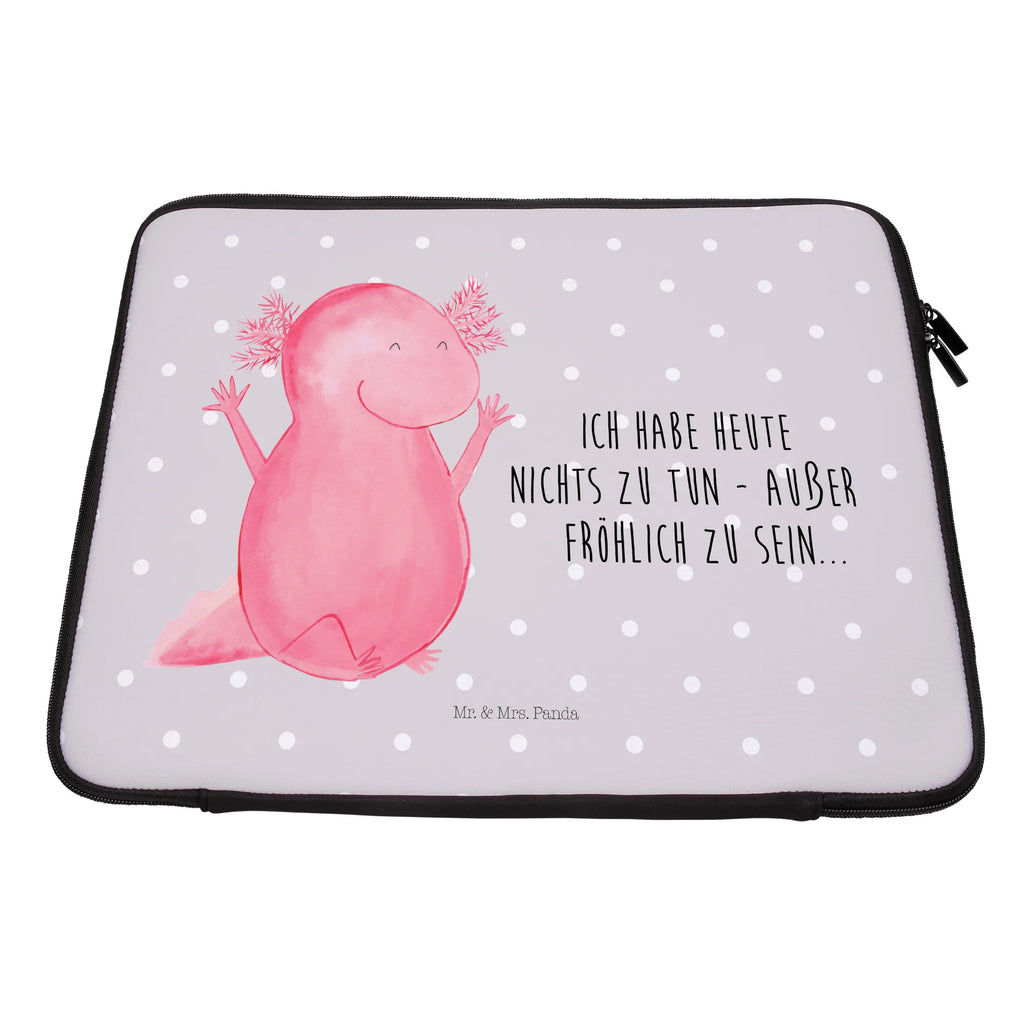 Notebook Tasche Axolotl Hurra Notebook Tasche, Laptop, Computertasche, Tasche, Notebook-Tasche, Notebook-Reisehülle, Notebook Schutz, Axolotl, Molch, Axolot, Schwanzlurch, Lurch, Lurche, fröhlich, Spaß, Freude, Motivation, Zufriedenheit