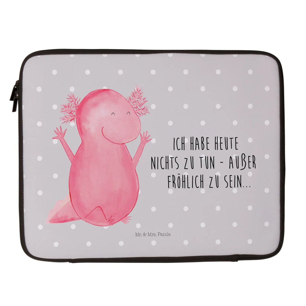 Notebook Tasche Axolotl Hurra Notebook Tasche, Laptop, Computertasche, Tasche, Notebook-Tasche, Notebook-Reisehülle, Notebook Schutz, Axolotl, Molch, Axolot, Schwanzlurch, Lurch, Lurche, fröhlich, Spaß, Freude, Motivation, Zufriedenheit