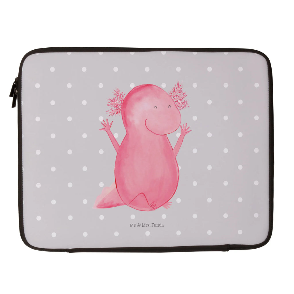 Notebook Tasche Axolotl Hurra Notebook Tasche, Laptop, Computertasche, Tasche, Notebook-Tasche, Notebook-Reisehülle, Notebook Schutz, Axolotl, Molch, Axolot, Schwanzlurch, Lurch, Lurche, fröhlich, Spaß, Freude, Motivation, Zufriedenheit