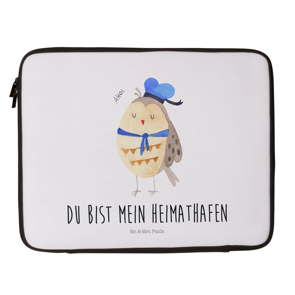 Notebook Tasche Eule Matrose Notebook Tasche, Laptop, Computertasche, Tasche, Notebook-Tasche, Notebook-Reisehülle, Notebook Schutz, Eule, Eule Spruch, Eule Deko, Owl, Wortspiel lustig, Matrose, Freundin, Ehe, Seefahrer, Heimathafen, Hochzeitstag Geschenk