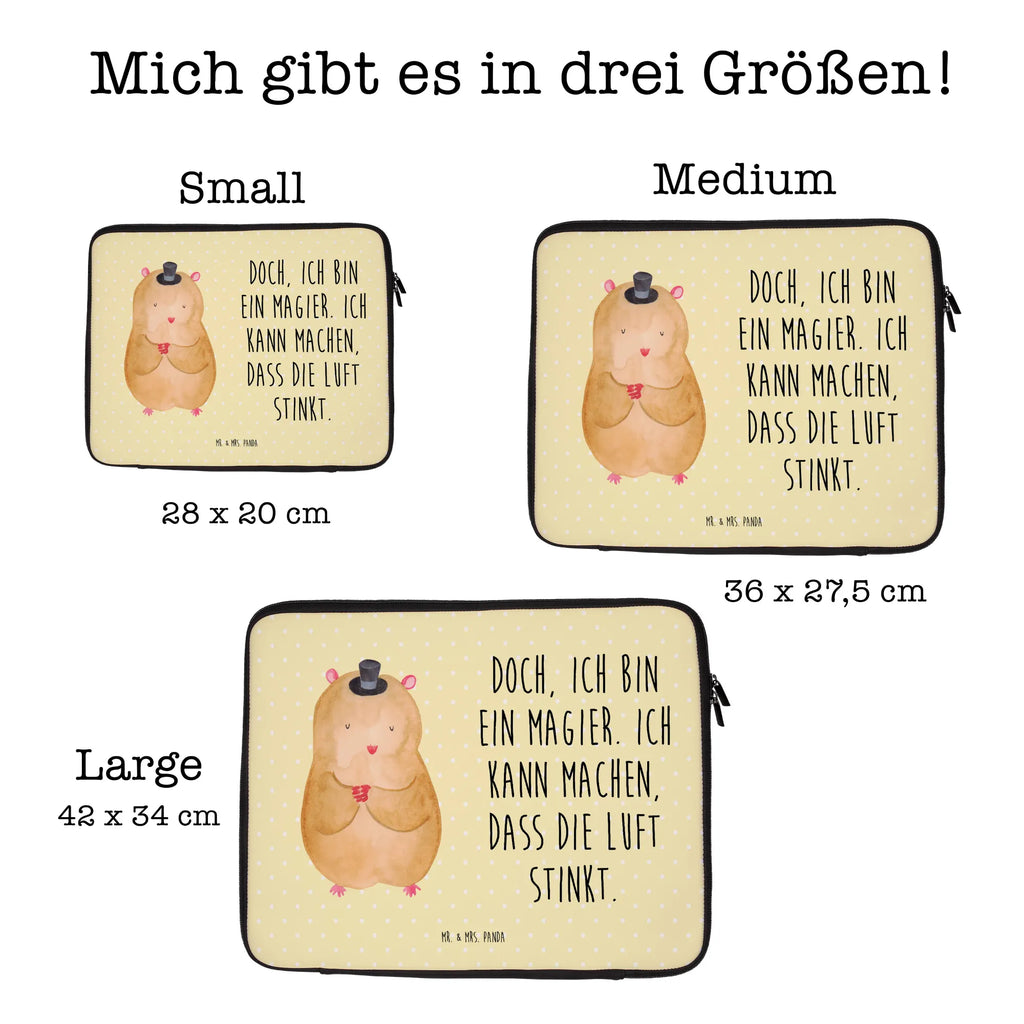 Notebook Tasche Hamster Hut Notebook Tasche, Laptop, Computertasche, Tasche, Notebook-Tasche, Notebook-Reisehülle, Notebook Schutz, Tiermotive, Gute Laune, lustige Sprüche, Tiere, Hamster, Hut, Magier, Zylinder, Zwerghamster, Zauberer