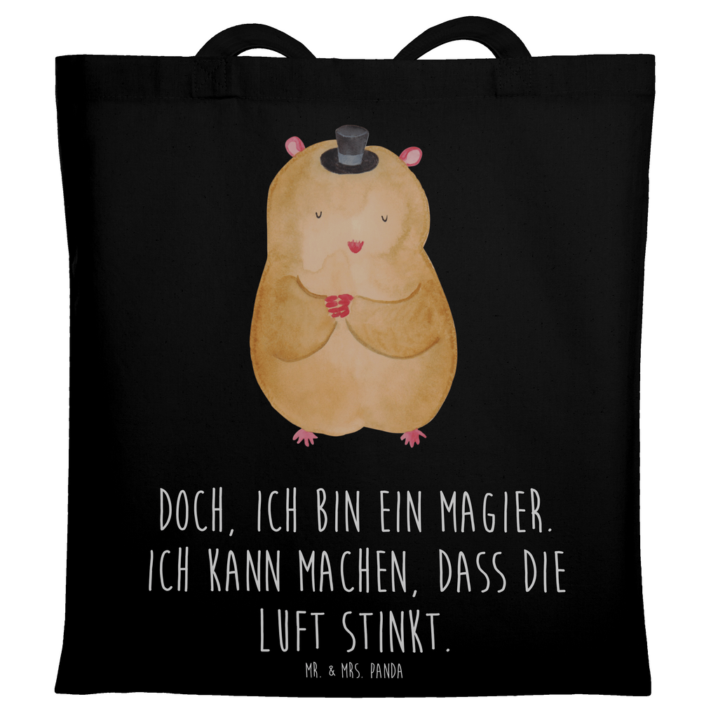 Tragetasche Hamster Hut Beuteltasche, Beutel, Einkaufstasche, Jutebeutel, Stoffbeutel, Tasche, Shopper, Umhängetasche, Strandtasche, Schultertasche, Stofftasche, Tragetasche, Badetasche, Jutetasche, Einkaufstüte, Laptoptasche, Tiermotive, Gute Laune, lustige Sprüche, Tiere, Hamster, Hut, Magier, Zylinder, Zwerghamster, Zauberer