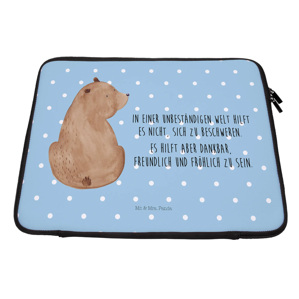 Notebook Tasche Bär Schulterblick Notebook Tasche, Laptop, Computertasche, Tasche, Notebook-Tasche, Notebook-Reisehülle, Notebook Schutz, Bär, Teddy, Teddybär, Selbstachtung, Weltansicht, Motivation, Bären, Bärenliebe, Weisheit