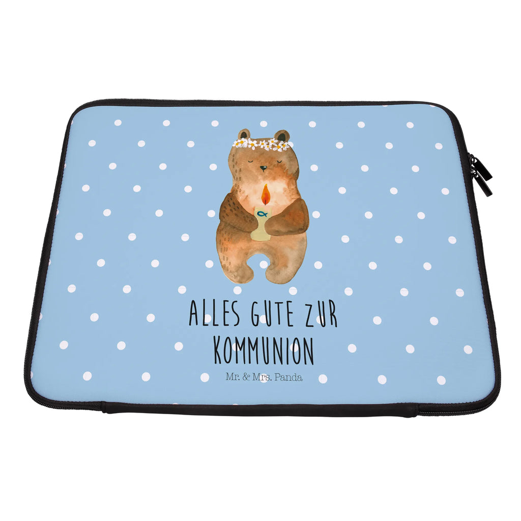 Notebook Tasche Bär Kommunion Notebook Tasche, Laptop, Computertasche, Tasche, Notebook-Tasche, Notebook-Reisehülle, Notebook Schutz, Bär, Teddy, Teddybär, Kommunion, Gottes Segen, Taufkerze, katholisch